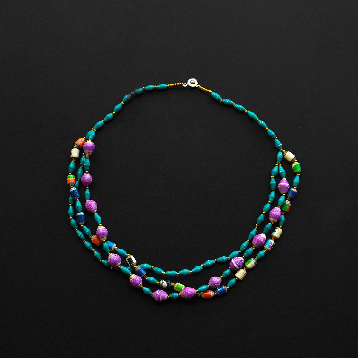 Elegant Paper Branch - Triple strand Necklace