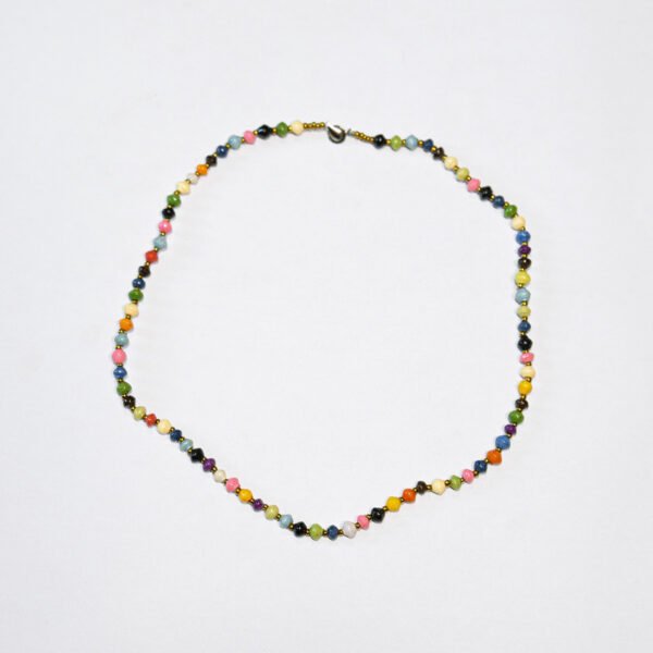 Minimalist small beaded short colorful Necklace