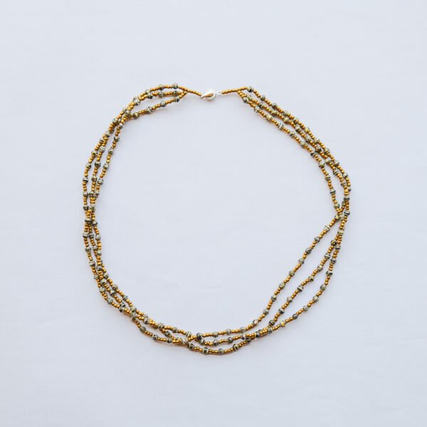 Triple Accented Triple strand Necklace
