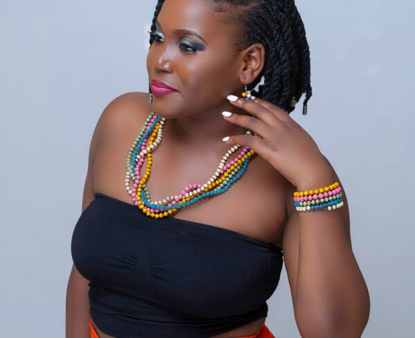 Colorful Gapped Penta strand Necklace (Jewelry Set)